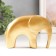 Souvenir Polystone "Golden Elephant" 3.5x13x7.5 cm