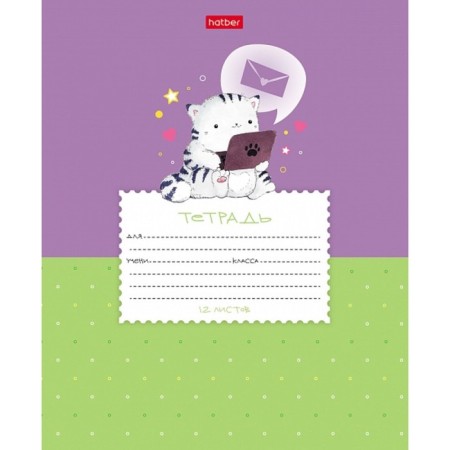Notebook 12l Kos Lin adventure of the cat Pies, Obla Cell cards, Circular angles, BL 65g/m², mix-1