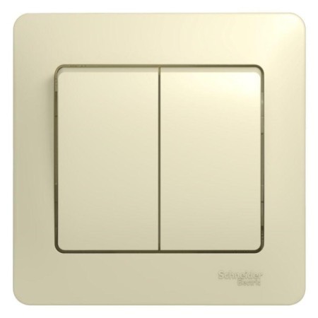Switch Sche GSL000252 Glossa, SP, 10A, 2 keys, beige color