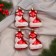 Jewelry decoration "Fox-beautiful" (set 4 pcs) 5x9 cm, red-white