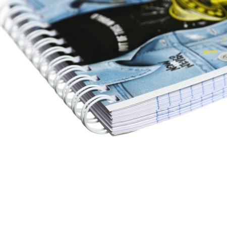 Notepad A6, 120 sheets on the crest of "jeans", cover coated cardboard, UV-lak, block 65 g/m2-2