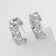 Earrings “Geometry” Ornament, Color silver, D = 2.8 cm