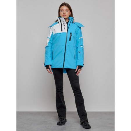 Ski jacket female, size 42, blue color-12