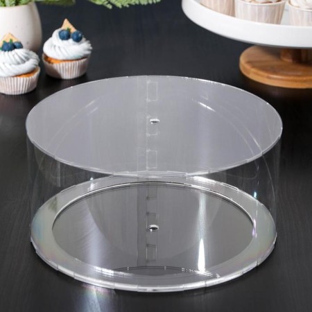 Falseyarus for the cake, cylinder, d = 25 cm, h = 12 cm, the color is transparent