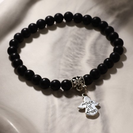 Bracelet with a suspension Mix Shar No. 6 "Shungit", 5.5cm-5