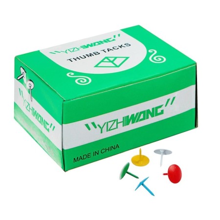 Office buttons 12 mm, colored, in a cardboard box, 50 pieces-1