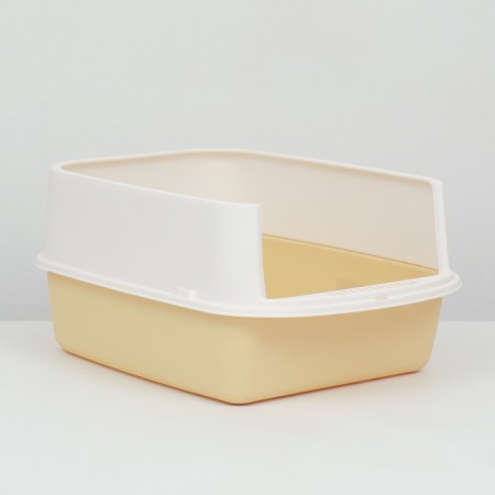 Closed transparent toilet 51 x 34 x 37 cm, yellow+scoop-2