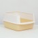 Closed transparent toilet 51 x 34 x 37 cm, yellow+scoop