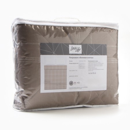 Lovelife covers euro maxi "Beige cage", 240x210 ± 5cm, microfiber, 100% p/e-3