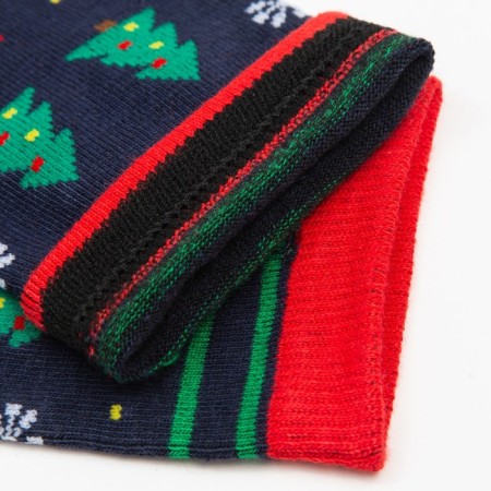 Women's socks "Santa Claus", blue color, size 23-25-3