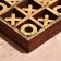 Game table "Cross-cuts" 13x13 cm, shisham tree, brass
