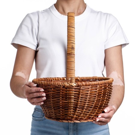 Wicker basket, 34 × 27 × 13/39 cm, vine, corn-1