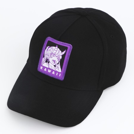 Women's cap Kawaii, Black color, rr 56-2