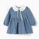 Dress with collar crumb I am Muslin, 86-92, dark blue