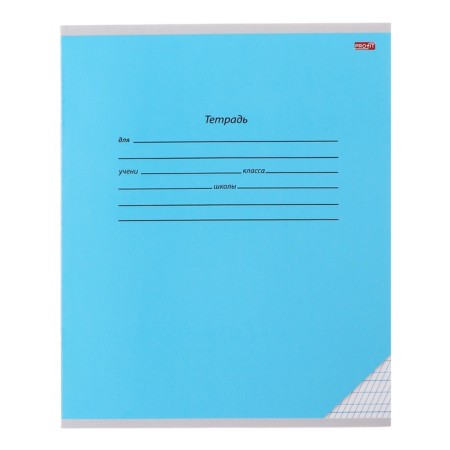 A notebook of 12 sheets in a frequent slant with an additional horizontal line "Classic", cover coated paper, offset block, mix-6