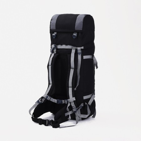 Tourist backpack, TAIF, 80 l, cord department, outer pocket, 2 side nets, black/gray color-1