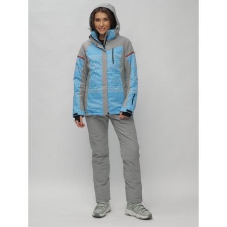 Ski jacket female winter, size 56, blue color-9