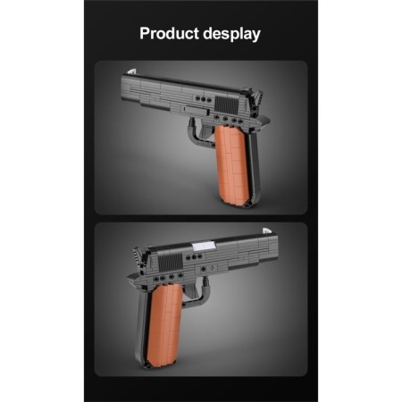 Designer Weapon Techno Pistol, 332 parts, 6 bullets, shoots-9