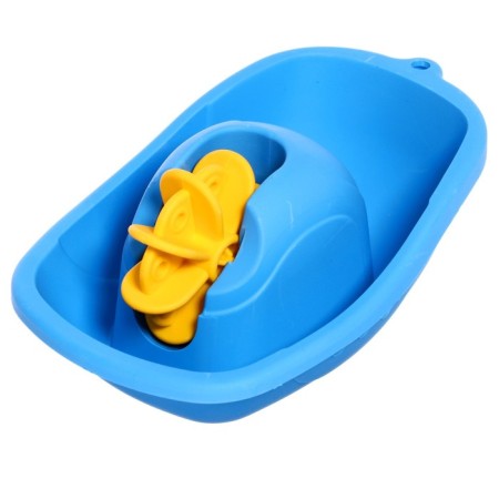 Soft boat, with a turntable, blue color-2