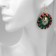 New Year! Earrings "New Year" wreath, zylhen-red in gold