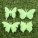 A set of luminous decor "butterflies" 6 pcs., Green, 7 × 5.5 × 5 cm, mix