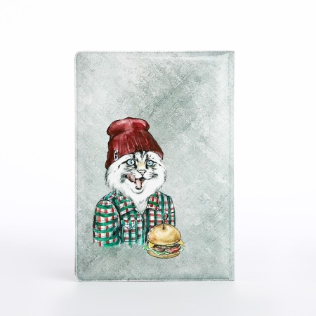 Passport cover, gray color-2