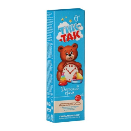Children's cream "Tik-Tak" with milk protein, provitamin B5 and vitamin F 41 ml.-4