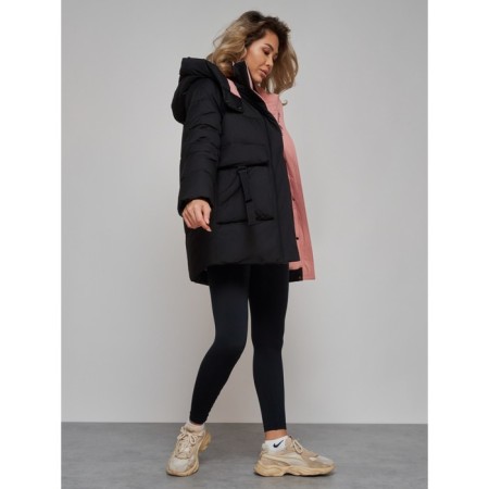 Winter jacket female, size 50, black color-15