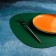 Serving napkin on the TEM table, 44 × 35.5 cm, green color
