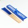 Fan bamboo, textiles h = 21 cm "monocet" in the box, blue