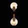 Wall lamp EVOLUCE. Sle109401-01. Raquel. 2x60 watts, E27, 13x41 cm, black color, dark tree