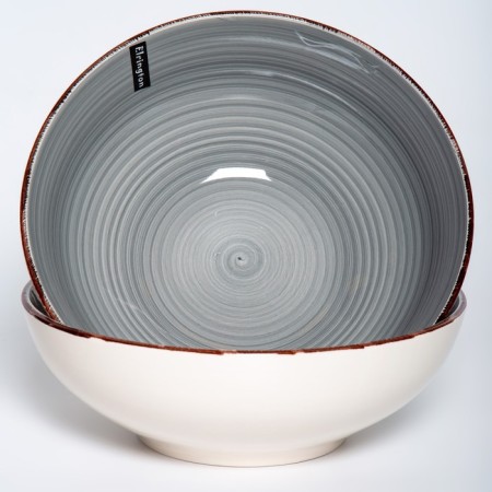 Set of bowls Elrington “Aerial Graduation. Light graphite ", 23 cm, 1.7 l, 6 pcs