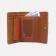 Women's wallet on the button, brown color