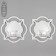 Climber Wall glass for 1 candle "Reflection" set 2 pcs D-4 cm white 8x20x20.5 cm