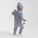 Combine Knitted Minaku, height 74-80, gray-blue color