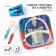 A set of children's bamboo dishes, 4 objects: plate, fork, spoon, glass, transformers