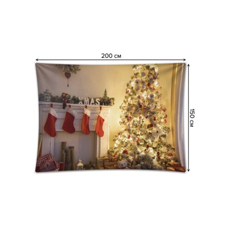 Decorative panel with photo printing "New Year's atmosphere", horizontal, size 150x200 cm-1