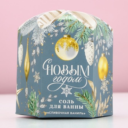 New Year. Bath salt, 300 g, creamy vanilla aroma-3