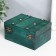 Casket wood chest "Alienora" with rivets, flat, green 15x11.5x7.5 cm
