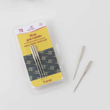 Needles for household sewing machines, Streich, No. 70, 5 pcs-1