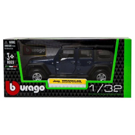 BBURAGO Jeep Wrangler Unlimited Rubicon, Die-Cast, 1:32, Blue Blue-7