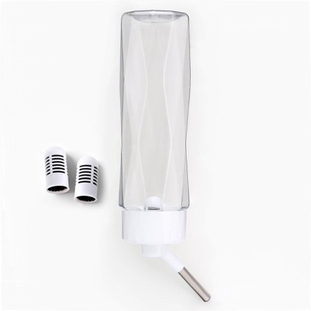 Drill for animals, 750 ml, fastening-spring, and two interchangeable filters, white