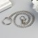 Chain d/keys with a carbine 3.5x1.3 cm on a ring d = 3 cm twisted silver 30 cm