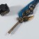 Feature handle set with interchangeable feathers+stand+ink "mechanisms" 26x12x4 cm