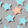 Decor for the creativity of the felt shine "Zvezda" Blue 2x2 cm