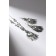 Set 2 items: earrings, necklace "India" Flora and fauna, blue color in black silver, 32 cm