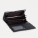 Women's wallet on the button, black color