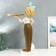 Souvenir Polystone stand "Girl with a blue bow and a cat" D = 26 cm 76x27x35 cm