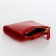 Women's wallet on the button, red color