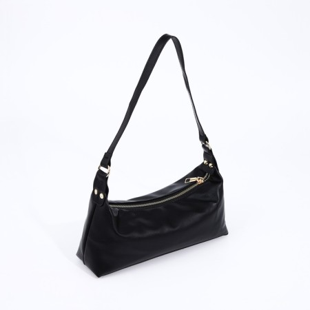 Bag-baget with a zipper, black color-1